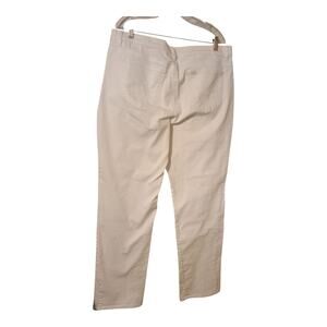Lee White Denim Jeans Relaxed Straight Leg Pockets Mid Rise Women's Size 16 Tall